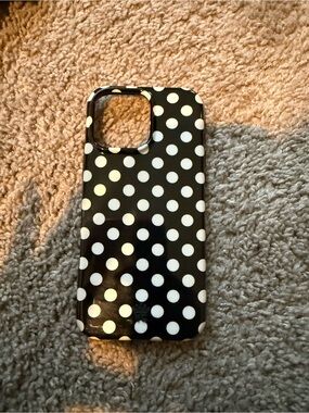 Black and White Polka Dot Phone Case - Compatible Cell Phone Accessory